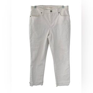 Chicos size 0 (S) whit slim leg crop pants